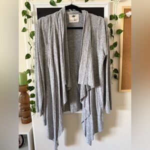 Cupio Heather Gray Women's Open Front Cardigan